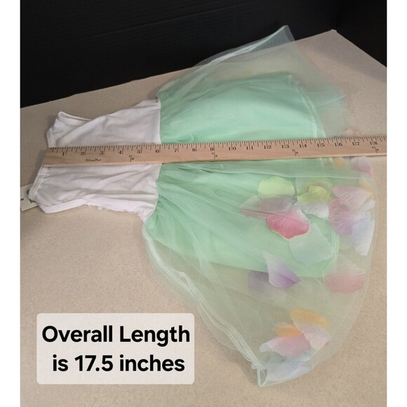BABY Girl 6M Tutu Petal Dress Pastel Green Tulle, White Top Lace Pearls Bow NWT - Picture 9 of 16